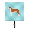 thumbnail image 1 of Borzoi Russian Greyhound Checkerboard Blue Leash or Key Holder, 1 of 1