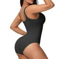 thumbnail image 4 of SWSMCLT Women's Full Body Shaper Shapewear Bodysuit Slim Thigh Slimmer Seamless Pad Padded Tummy Control Waist Trainer Tops Firm Compression Garment Black Medium, 4 of 5