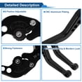 thumbnail image 4 of Palancas de freno y embrague cortas únicas para Yamaha YZF R25 2014-2025, ajustables en 6 posiciones, palanca de freno de motocicleta de aleación de aluminio sólida negra, 1 par, 4 of 7