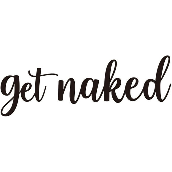 Jinsinto Bathroom Wall Decor Metal Letters for Home Black Words Signs Wall Decorations Get Naked for House Warming, Wedding, Anniversary and Bridal Shower Gifts