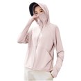 thumbnail image 3 of CFLVAEK Womens UV Sun Protection Hoodie UPF 50+ Long Sleeve Full Zip Sun Jacket Summer Outdoor Hiking Fishion Shirts with Pockets, 3 of 6
