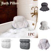 Bath Pillow Ergonomic Luxury Bathtub Pillow with Head,Neck, Shoulder and Back Support, 4D Bath Pillows for tub with 6 Powerful Suction Cups, Fits All Bathtub