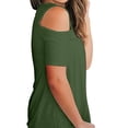 thumbnail image 2 of Blusa suelta de manga corta con camiseta sexy para niña con hombros descubiertos, Verde, XXL Methold AP001291-35, 2 of 5