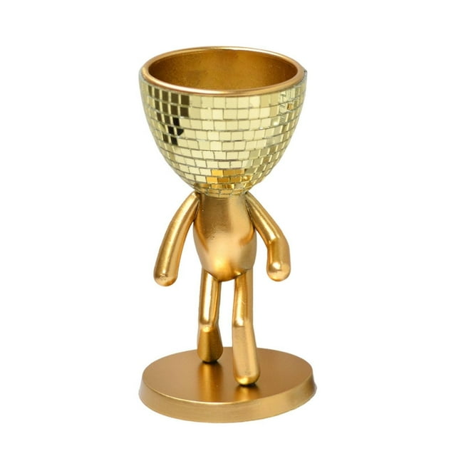Grand Support de Jardinière Extérieur Vase en Verre Transparent Moderne Fleur pour Intérieur avec Support Crazy Disco Matchmaker Jardinière pour Succulentes Pot de Jardinière pour Maison Bureau Fenêtre Art Artisanat