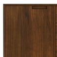 thumbnail image 5 of Simpli Home Banting 60 inch Wide Industrial Mid Century Sideboard with Centre Drawers in Walnut Veneer, 5 of 13