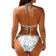 thumbnail image 5 of Full Coverage Bikini, Two Piece Swimsuit for Women, Womens Bikini Swimsuits, 2 Piece Swimsuit for Women, Swimsuit Bikini, Women's Plus Size Triangle Bikini Set, Tie Front Two-Piece Swimsuit, Beige L, 5 of 5
