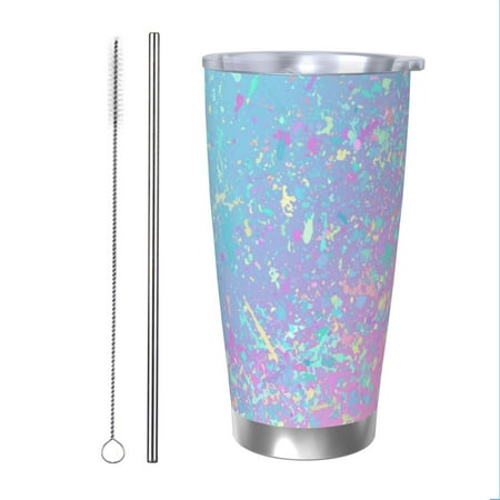 

Vsdgher Fantasy Gradient 20 Oz Stainless Steel Vacuum Insulated Travel Mug Coffee Cup for Home Office Outdoor Works Great for Ice Drinks and Hot Beverage -Straw Two-piece Set