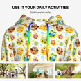thumbnail image 4 of Sikiie Colorful Owls 1 Women's Casual Hoodies Long Sleeve Lightweight Pullover Tops Loose Sweatshirt-Large, 4 of 7