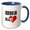Blue/White, variant on 3drose, Broken Heart Stylized Text, Image of a Red Heart. Romantic Gifts, 11oz Mug