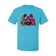 thumbnail image 2 of Colorful Rainbow Pomeranian Dog Animal Lover Men's Graphic T-Shirt, Light Turquoise, Large, 2 of 3