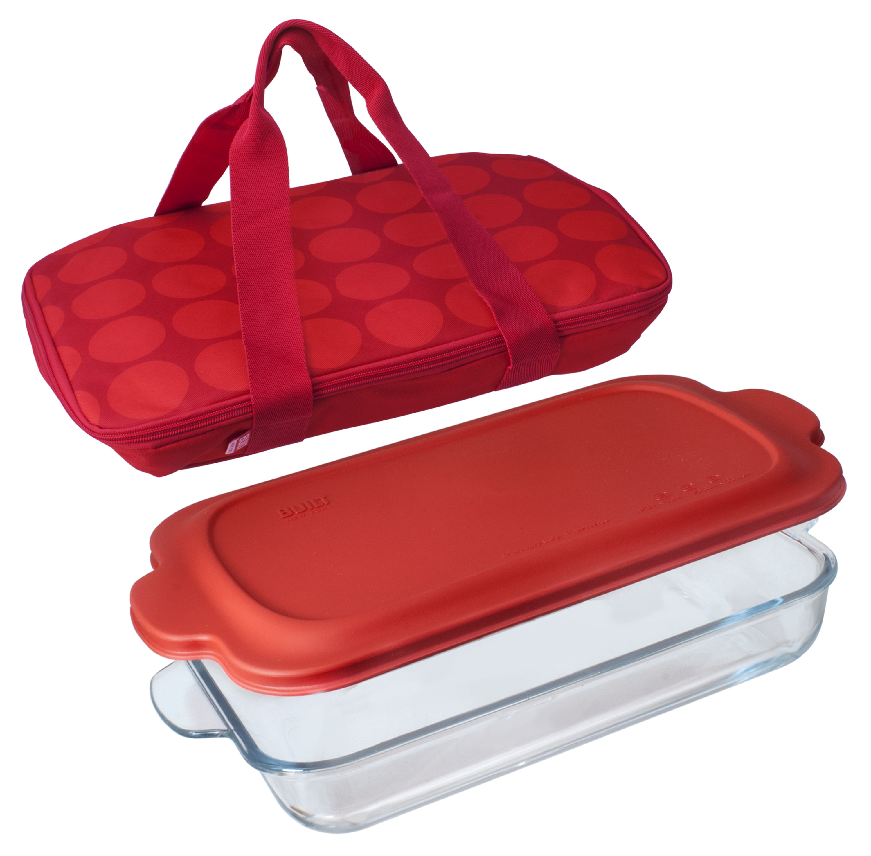 Built Go-Go Baking Dish With Insulating Carrier, Red Dots - Walmart.com