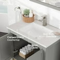 thumbnail image 3 of Eviva London 30"W x 18"D Gray Bathroom Vanity with White Carrara Quartz Countertop and Undermount Porcelain Sink, 3 of 10