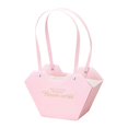 thumbnail image 3 of Bolsa de regalo de flores para festividades, de papel, con asas, decorativa, reutilizable Rosa, 3 of 8