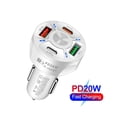 thumbnail image 3 of Cargador de Auto Elegate 4 En 1 2xusb Tipo A 2x USB Tipo C Blanco, 3 of 5