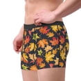 thumbnail image 2 of Sikiie Colorful Maple Leaves Print Men's Boxer Briefs, Elastic Waistband Boxer Briefs Leggings-Small, 2 of 5