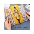 thumbnail image 4 of 1pc Oxford Cloth Pencil Case, Large Capacity, Multifunctional Pen Case With Double Open Window Suitable For Middle School, High School, University Stu, 4 of 4