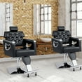 thumbnail image 4 of Gymax Chaise de Barbier Réglable, Pompe Hydraulique Robuste, Chaise de Salon, Rotation à 360°, 4 of 10