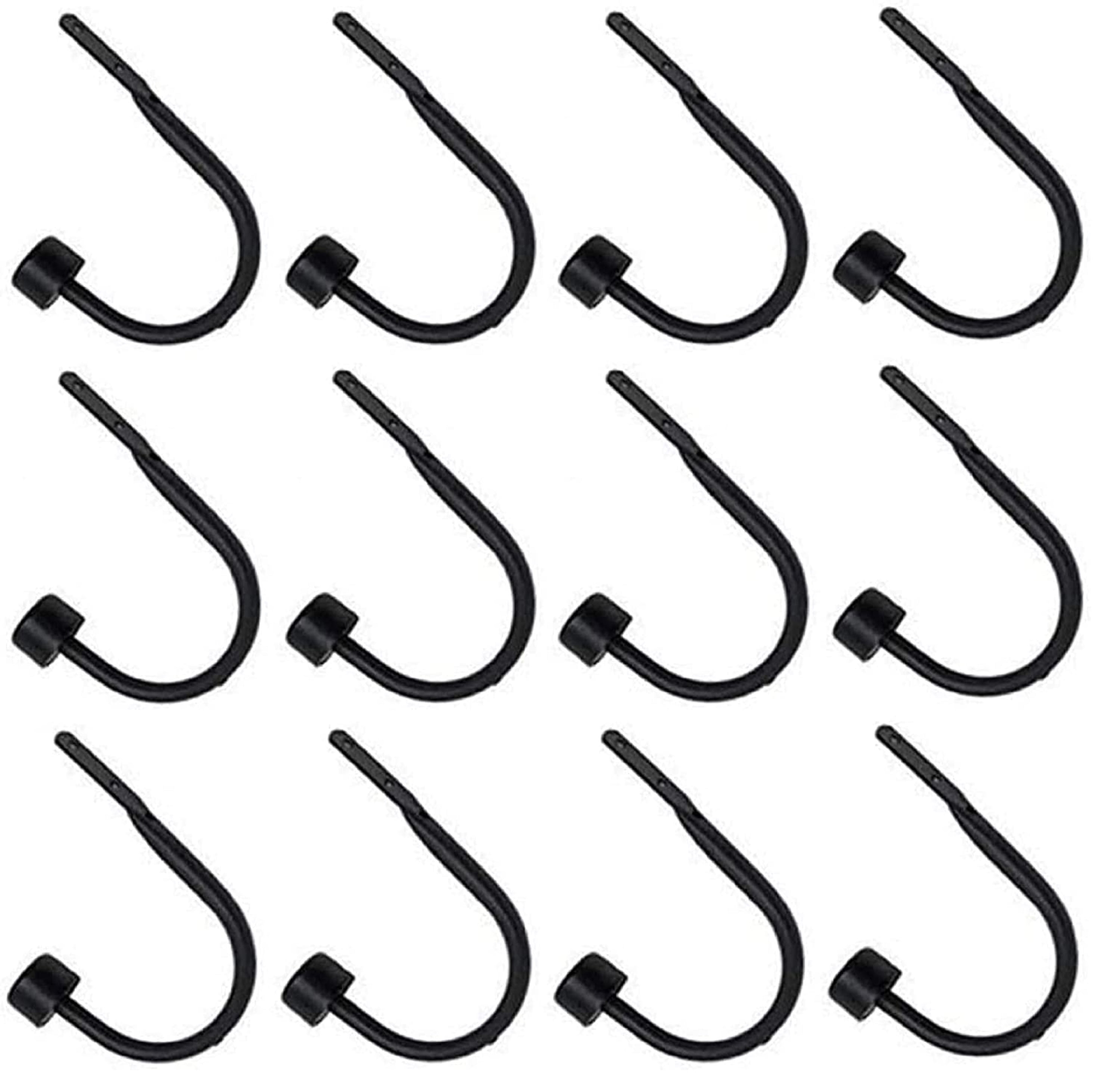 TEJATAN Curtain Holdbacks Pair for Draperies Black (Curtain