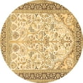 thumbnail image 1 of Ahgly Company Indoor Round Persian Brown Traditional Area Rugs, 5' Round, 1 of 4