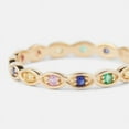 thumbnail image 4 of Round Cut Lab-Created Multi-Sapphire Full Eternity Wedding Band Ring in 925 Sterling Silver for Women - Elegant and Versatile Jewelry, 4 of 4