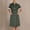 Army Green, variant on 2026 Housekeeping Maid Uniform Dress Womens Button Down Scrub Dresses Workwear Pocket Short Sleeve Loose Dresses Featuring Dual Pockets Black XL