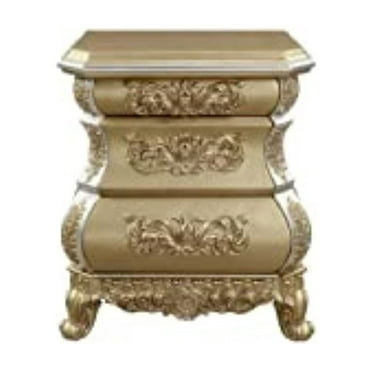 ACME Seville Nightstand, Gold Finish