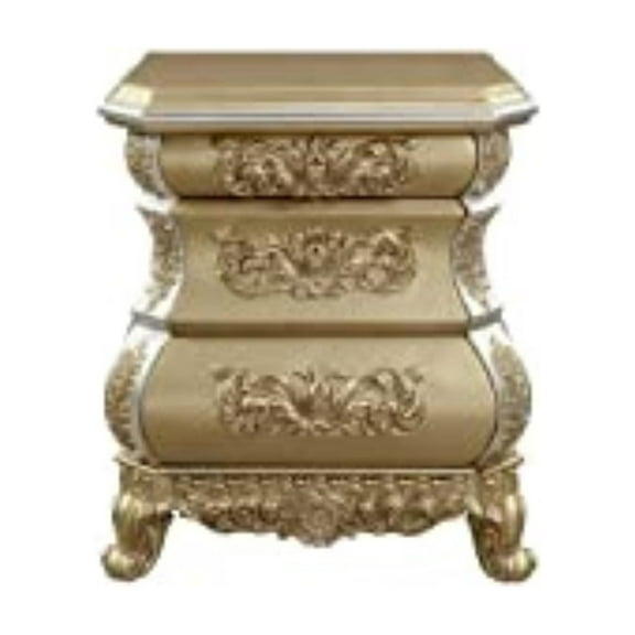 ACME Seville Nightstand in Gold