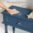 thumbnail image 2 of CBJCBJ Minimal Assembly Console Table, Entryway Table with 2 Drawers and Open Shelf, for Living Room, Blue, 2 of 7