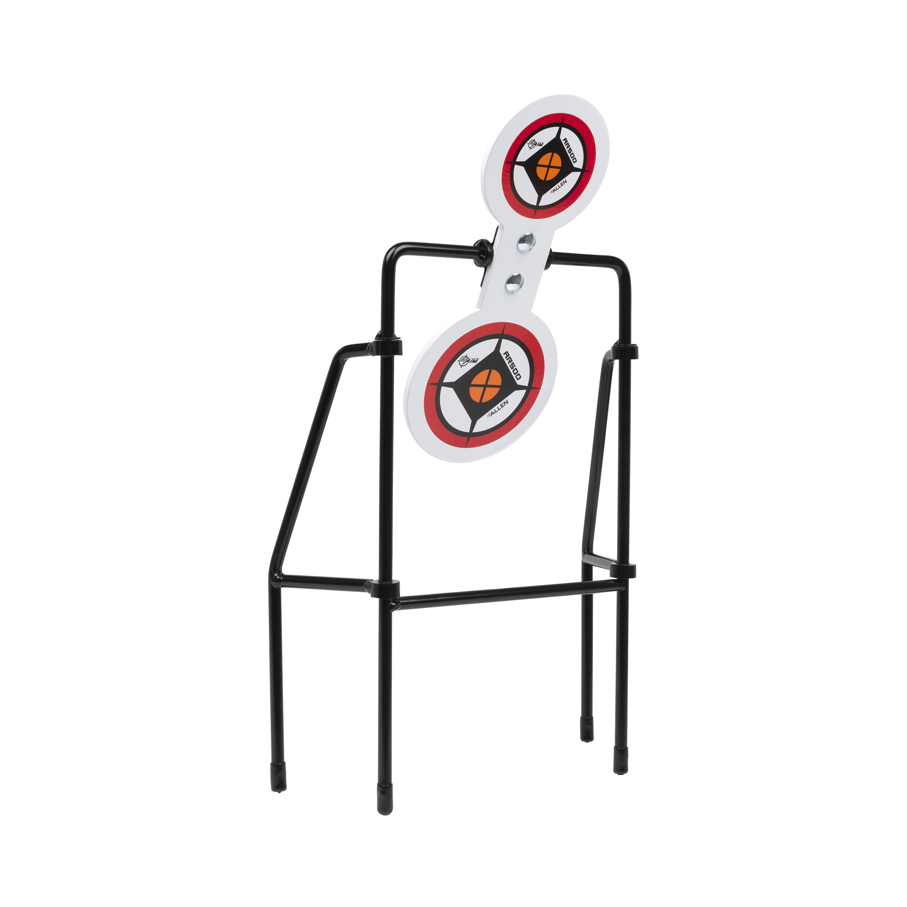 Ez Aim AR500 Spinner Target, Large Frame, White, Steel, Shooting Practice Targets, 4" Target
