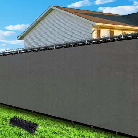 NAWAY 8 X29 Custom Size Privacy Screen Fence Heavy Duty Fencing Mesh Shade Net Cover for Wall Garden Yard Backyard Dark Grey (We Make Customized)