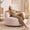 Pink, variant on YINIX Oversized Bean Bag Chair with Backrest and Cushion, Cozy Round Floor Sofa for Living Room, Beige