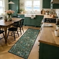thumbnail image 3 of ATHOPE Floral 2x6 Area Rug, Machine Washable Rugs Soft Non Slip Low Pile Rugs for Living Room Bedroom Nursery Kitchen Dining Room Indoor, Floral Print Pattern Runner Carpet, Forest Green, 3 of 8