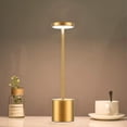 thumbnail image 2 of Led Cordless Table Lamp Small Rechargeable Metal Desk Lamp 3 Dimming Levels Modern Hotel Restaurant Bedroom, 2 of 5