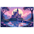 thumbnail image 3 of Enchanted Castle Backdrop Birthday Party Fairytale Banner Magical Evening Decorations Landscape Background Kids Event Celebration Photography Prop, 3 of 4