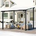 thumbnail image 5 of YODOLLA 8' x 10' Hardtop Gazebo Outdoor Aluminum Pergola ​For Garden, Patio, Backyard-Dark ​Gray, 5 of 9
