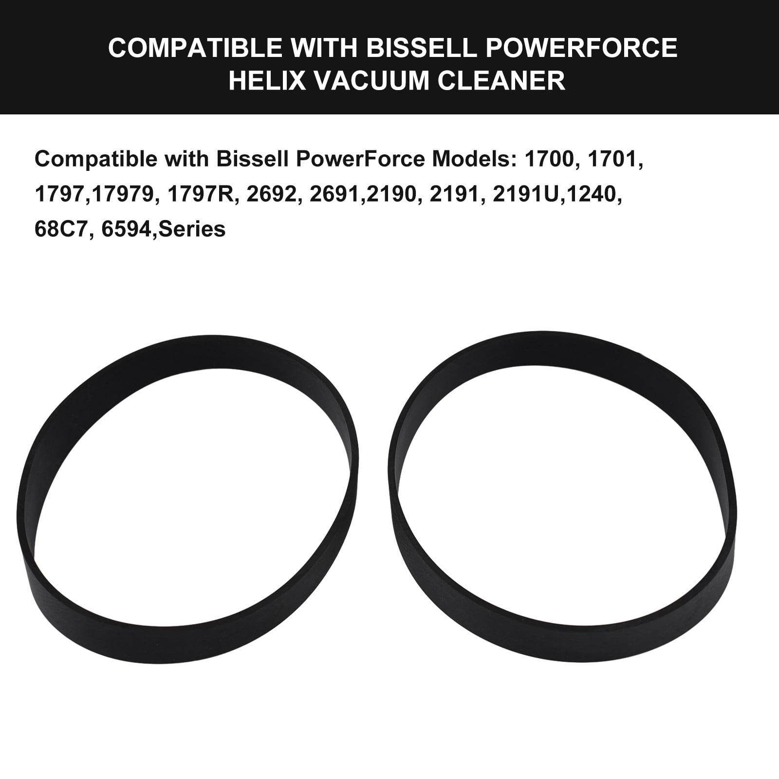 2-Pack Replacement Belts For Bissell PowerForce Helix Vacuum – Fits Models 2190, 2191, 2691, 2692 - View #4