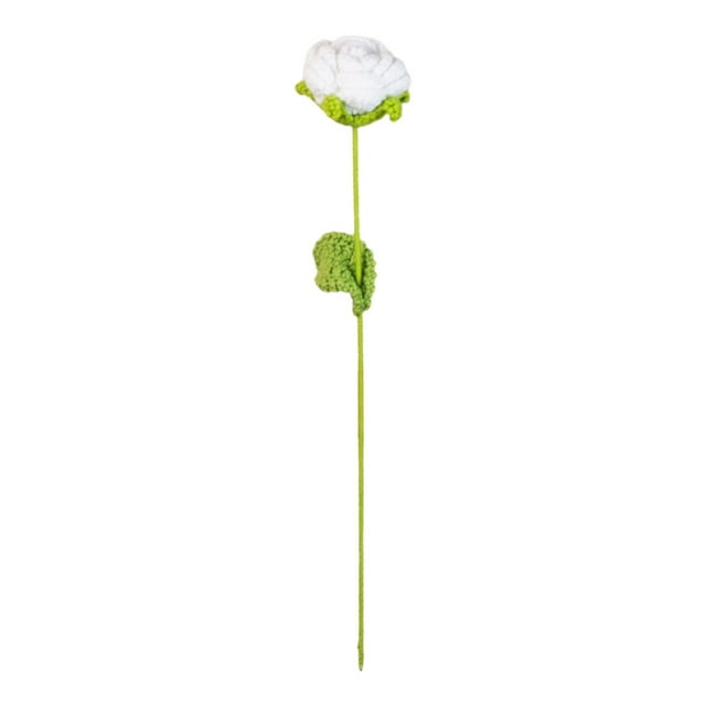 Artificial Flower Each Petal of The Woven Rose Is Crocheted with Precision Stitching and in The Soft and Colorful Frame of The Wool Artificial Rose Bouquet Silk Flower Arrangement Home Decor Flowers