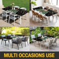 thumbnail image 5 of Black Christmas Table Cloths for 3 Foot Rectangle Tables, Xmas Christmas Tree Snowflake Patio Waterproof Elastic Fitted Tablecloths, Washable Rectangular Table Cover for Camping, 5 of 8