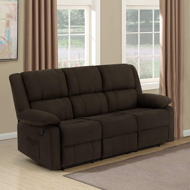 YODOLLA 3 Seat Fabric Recliner Chair with Massage Heated Function, Home