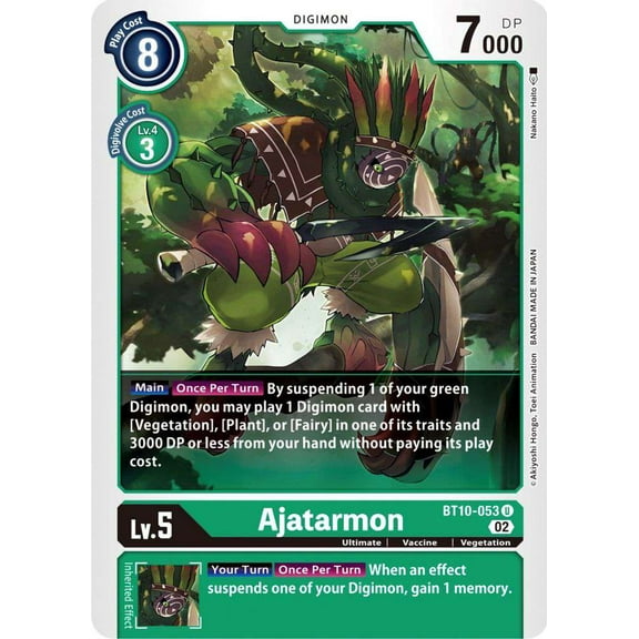 Digimon Xros Encounter Uncommon Ajatarmon BT10-053
