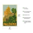 thumbnail image 2 of Palermo Sicily Italy - Duomo (Cathedral) - Vintage Travel Poster by Attilio Ravaglia c.1930s - 8 x 12 inch Vintage Metal Tin Sign, 2 of 4