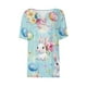 thumbnail image 4 of Blusas de Verano de las Mujeres Casual Gradiente Manga Corta V-Cuello Superior, Ligera Imitación de Tela de Estante para la Primavera Y el Verano Diario Y de Fiesta, 4 of 5