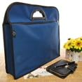 thumbnail image 2 of Portable Waterproof Double-layer Oxford Fabric Documents Pouch Bag File Bag Zipper Tote Bag Organizer (Dark Blue), 2 of 9