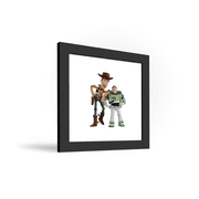 Gallery Pops Disney Pixar Toy Story 4 - Buzz and Woody Wall Art, Black Framed Version, 12 x 12