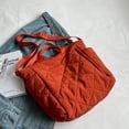 thumbnail image 4 of Bolso de mano acolchado para mujer, bolso de mano tipo hobo, ligero, con relleno, de nailon, tipo bandolera, 4 of 6