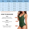 thumbnail image 3 of Women's One Piece Swimsuits Ruched Tommy Control Swimwear V Neck Sexy Back Crossover Swimming Bathing Suits, 3 of 6