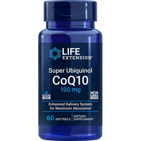 Life Extension Super Ubiquinol CoQ10 100 mg – For Heart Health & Anti-Aging - Cholesterol & Energy Management Supplement – Coenzyme Q10 for Organs - Gluten-Free, Non-GMO – 60 Softgels