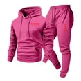 thumbnail image 3 of Ceisia Men's Loose Fit Heart Print Hooded Sweatshirt & Jogger Set - Warm Stretch Casual Two-Piece Tracksuit Gifts, 3 of 5
