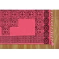 thumbnail image 5 of Casavani - 3'x10' Red Cotton Runner Area Rug Handblock Printed Dhurrie Farmhouse Hallway Stair Runner Carpet, 5 of 6