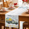 thumbnail image 5 of Summer Truck Lemon Table Runner 70 Inches, Nautical Coastal Grey Wooden Bed Runner Dresser Scarves Tabletop for Indoor Outdoor Parties/Ceremony/Banquet, 13" x 70", 5 of 9